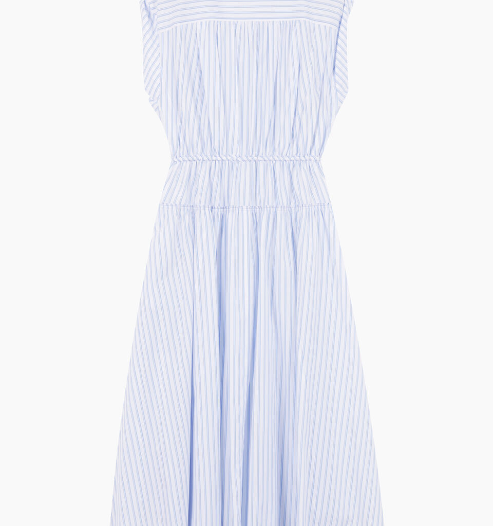 White sleeveless dress with stripes - null - White | Sisley K image number 2